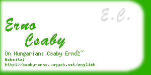 erno csaby business card